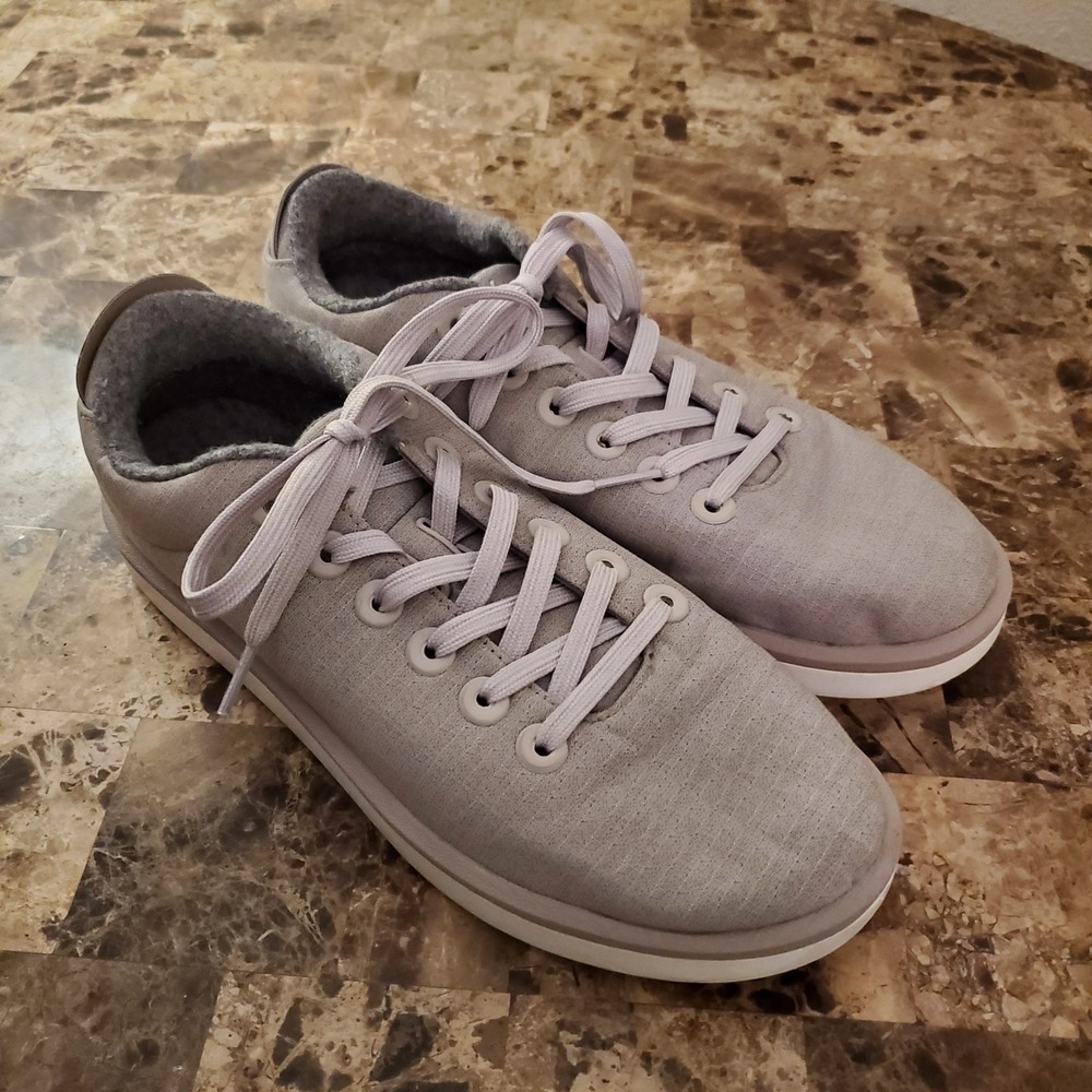 Allbirds Shoes Womens Size 9 Wool Piper Pewter Gray Grid Woven Lace Up Sneakers‎